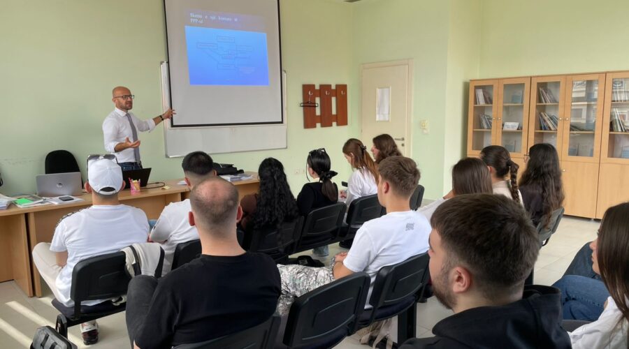 Training sessions were held at the University of Shkodra “Luigj Gurakuqi” with students
